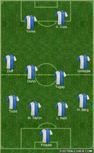 Blackburn Rovers Formation 2012