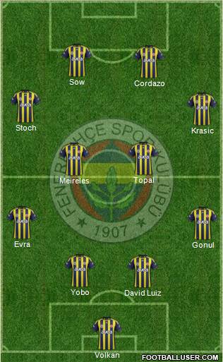 Fenerbahçe SK Formation 2012