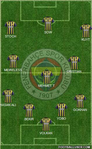 Fenerbahçe SK Formation 2012