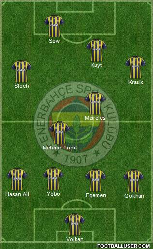 Fenerbahçe SK Formation 2012