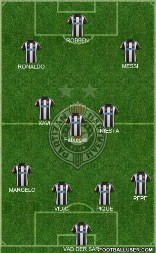 FK Partizan Beograd Formation 2012