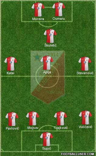 FK Vojvodina Novi Sad Formation 2012