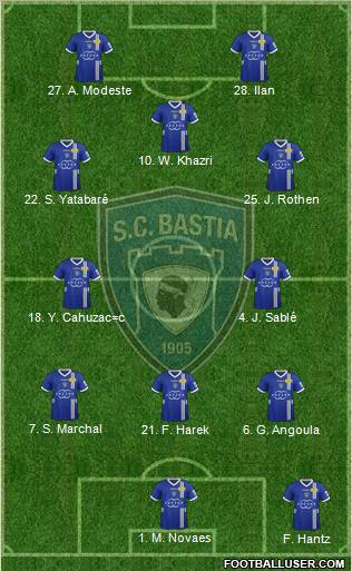 Sporting Club Bastia Formation 2012