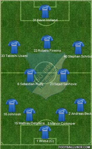 TSG 1899 Hoffenheim Formation 2012