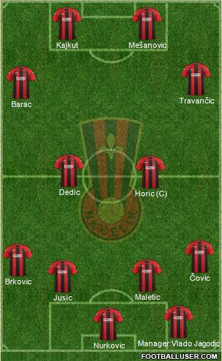 NK Celik Zenica Formation 2012