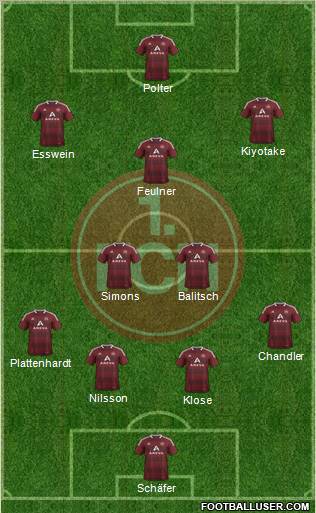 1.FC Nürnberg Formation 2012