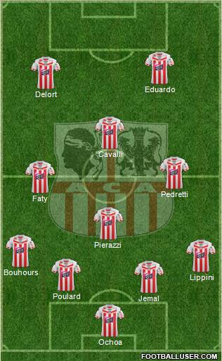 Athletic Club Ajaccien Football Formation 2012