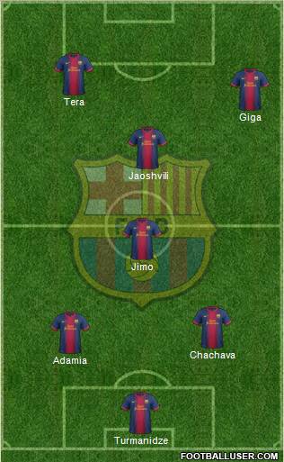 F.C. Barcelona Formation 2012