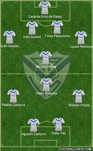 Vélez Sarsfield Formation 2012