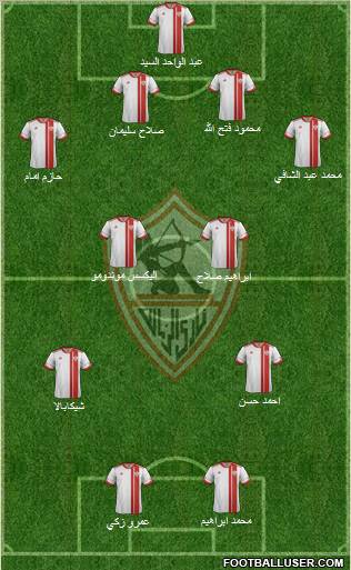 Zamalek Sporting Club Formation 2012