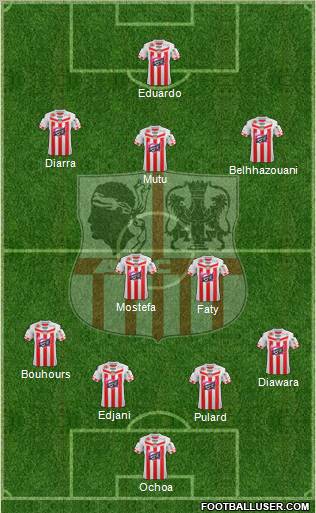 Athletic Club Ajaccien Football Formation 2012