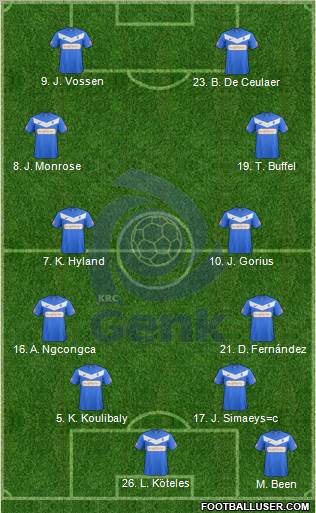 K Racing Club Genk Formation 2012