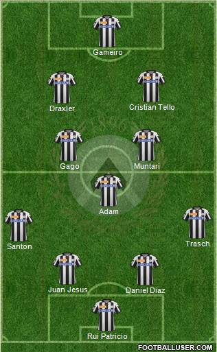 Udinese Formation 2012