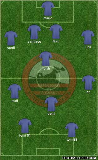 Defensores de Belgrano Formation 2012