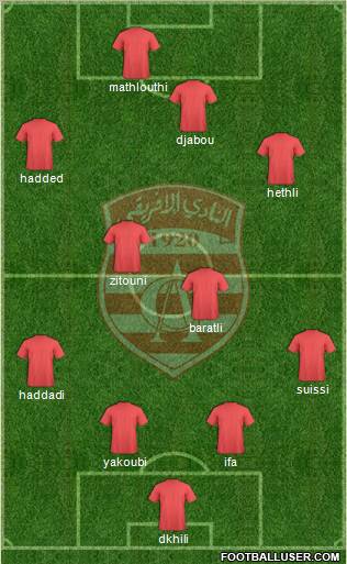 Club Africain Tunis Formation 2012