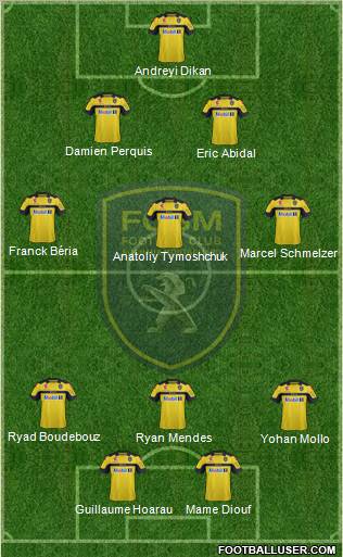 FC Sochaux-Montbéliard Formation 2012