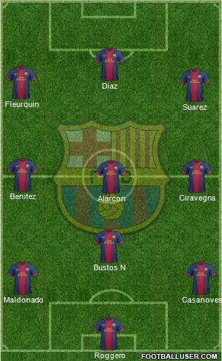 F.C. Barcelona Formation 2012