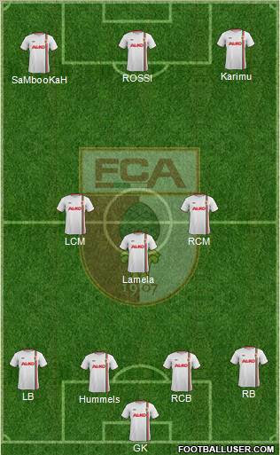 FC Augsburg Formation 2012