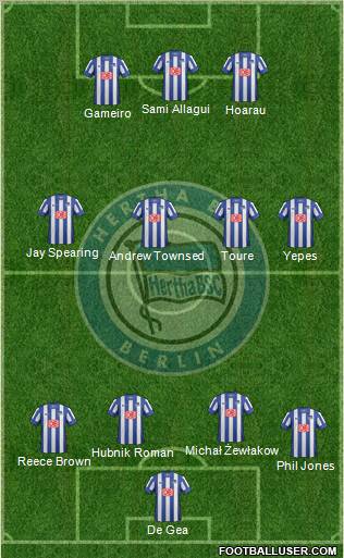 Hertha BSC Berlin Formation 2012