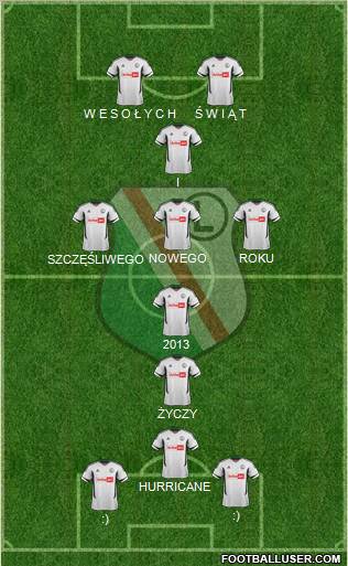 Legia Warszawa Formation 2012