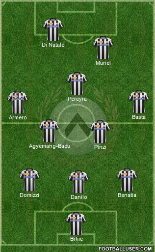 Udinese Formation 2012