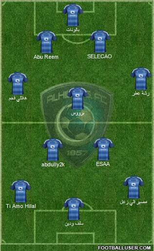 Al-Hilal (KSA) Formation 2012