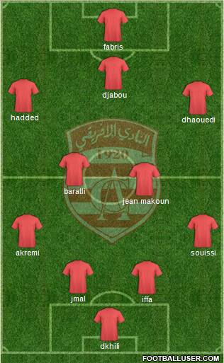 Club Africain Tunis Formation 2012