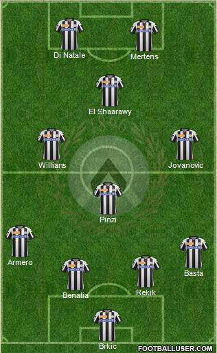 Udinese Formation 2012