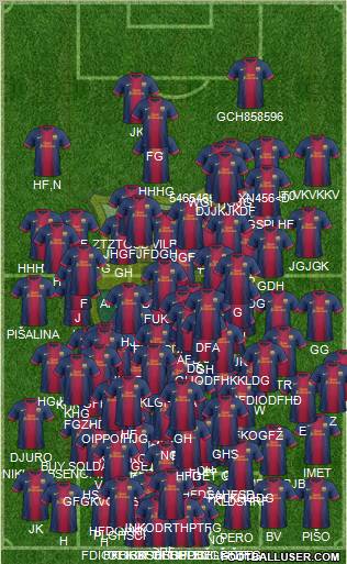 F.C. Barcelona Formation 2012