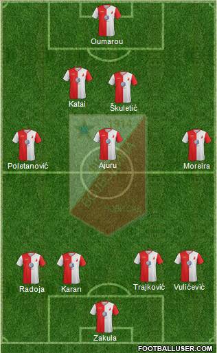 FK Vojvodina Novi Sad Formation 2013