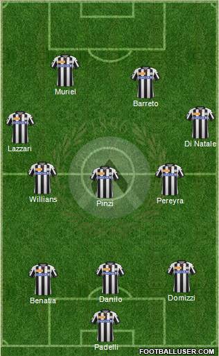 Udinese Formation 2013