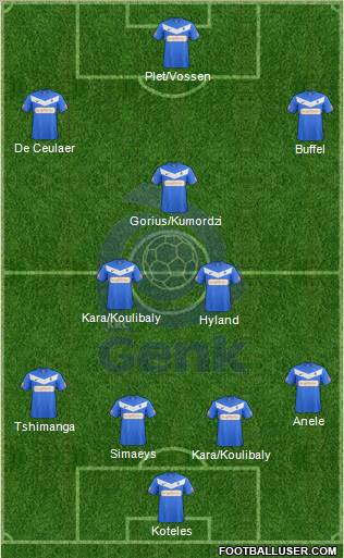 K Racing Club Genk Formation 2013