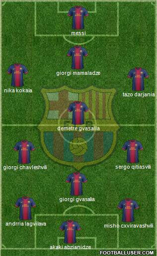 F.C. Barcelona Formation 2013