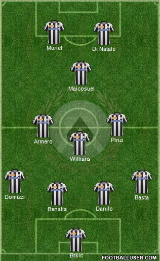 Udinese Formation 2013