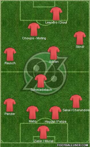 Hannover 96 Formation 2013