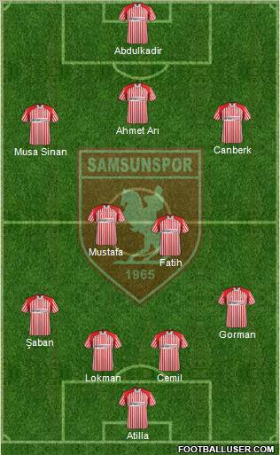 Samsunspor Formation 2013