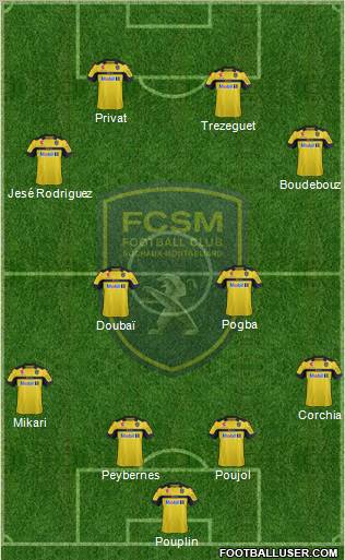 FC Sochaux-Montbéliard Formation 2013