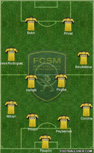 FC Sochaux-Montbéliard Formation 2013