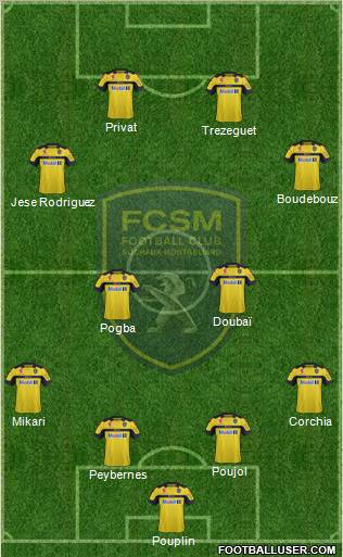 FC Sochaux-Montbéliard Formation 2013