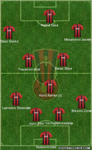 NK Celik Zenica Formation 2013