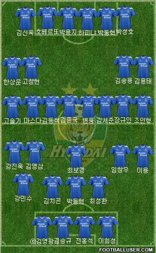 Ulsan Hyundai Formation 2013