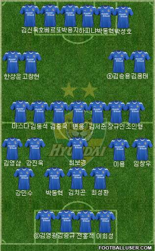 Ulsan Hyundai Formation 2013