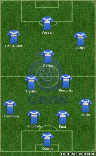 K Racing Club Genk Formation 2013