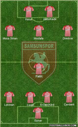 Samsunspor Formation 2013