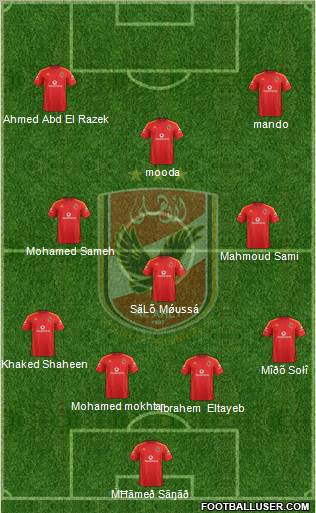 Al-Ahly Sporting Club Formation 2013