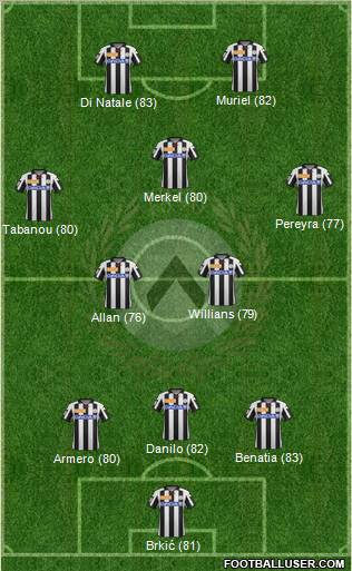 Udinese Formation 2013