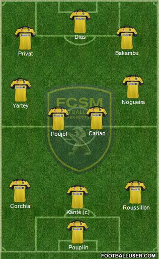 FC Sochaux-Montbéliard Formation 2013