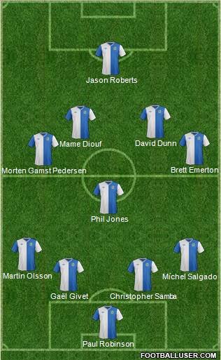 Blackburn Rovers Formation 2013