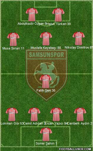 Samsunspor Formation 2013