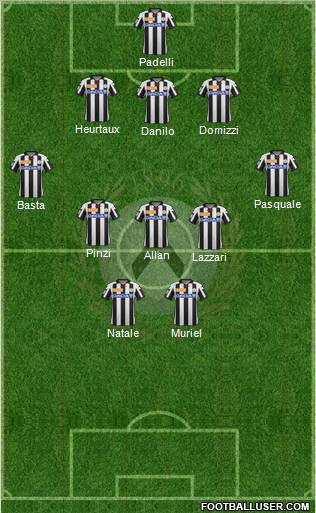 Udinese Formation 2013